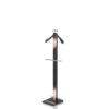 Coat stands and complementary furniture - Levanzo wardrobe valet in glossy ebony and horn - Arcahorn
