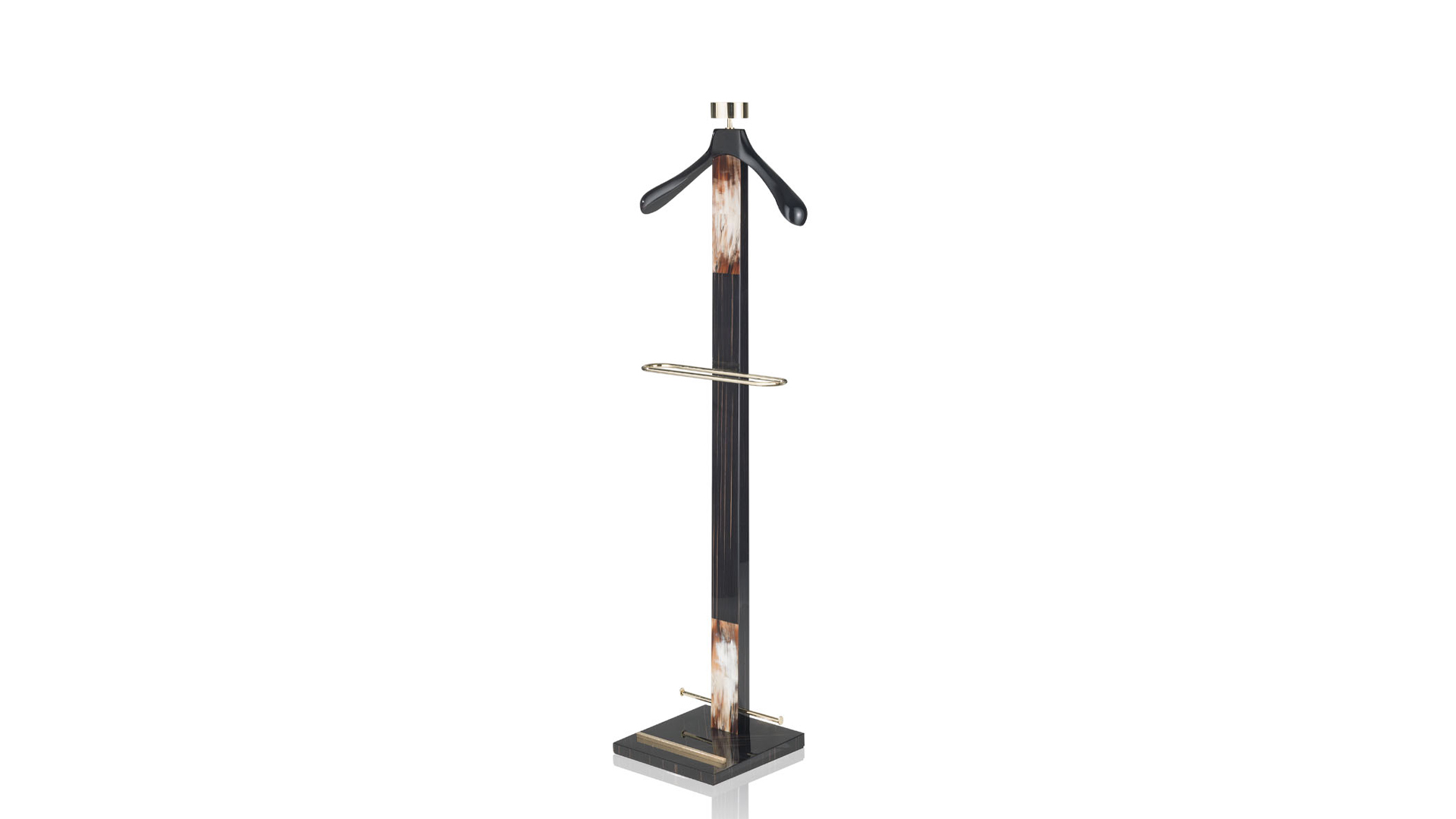 Coat stands and complementary furniture - Levanzo wardrobe valet in horn and glossy ebony - cover - Arcahorn