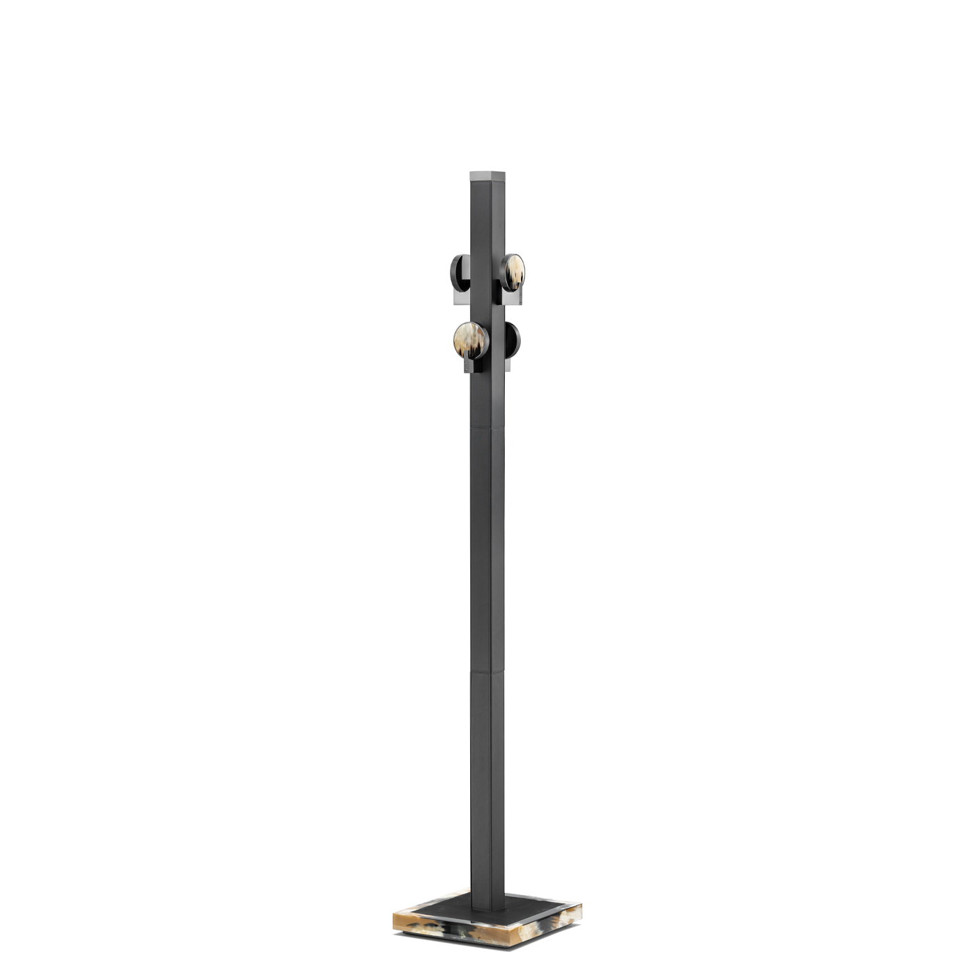 Coat stands and complementary furniture - Linosa coat stand in leather and horn - Arcahorn