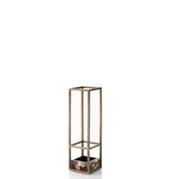 Coat stands and complementary furniture - Pluvio umbrella stand in burnished brass and horn - Arcahorn