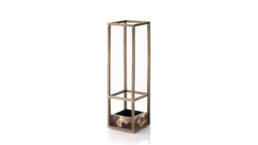 Coat stands and complementary furniture - Pluvio umbrella stand in burnished brass and horn - cover - Arcahorn