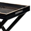 Trolleys and Butlers serving tables - Elba butlers serving table in horn and glossy ebony - detail - Arcahorn