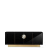 Cabinets and bookcases - Helios cabinet in horn and glossy black lacquered wood - Arcahorn