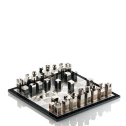 Gaming tables - Nelson chess set in horn and mirrored glass - Arcahorn