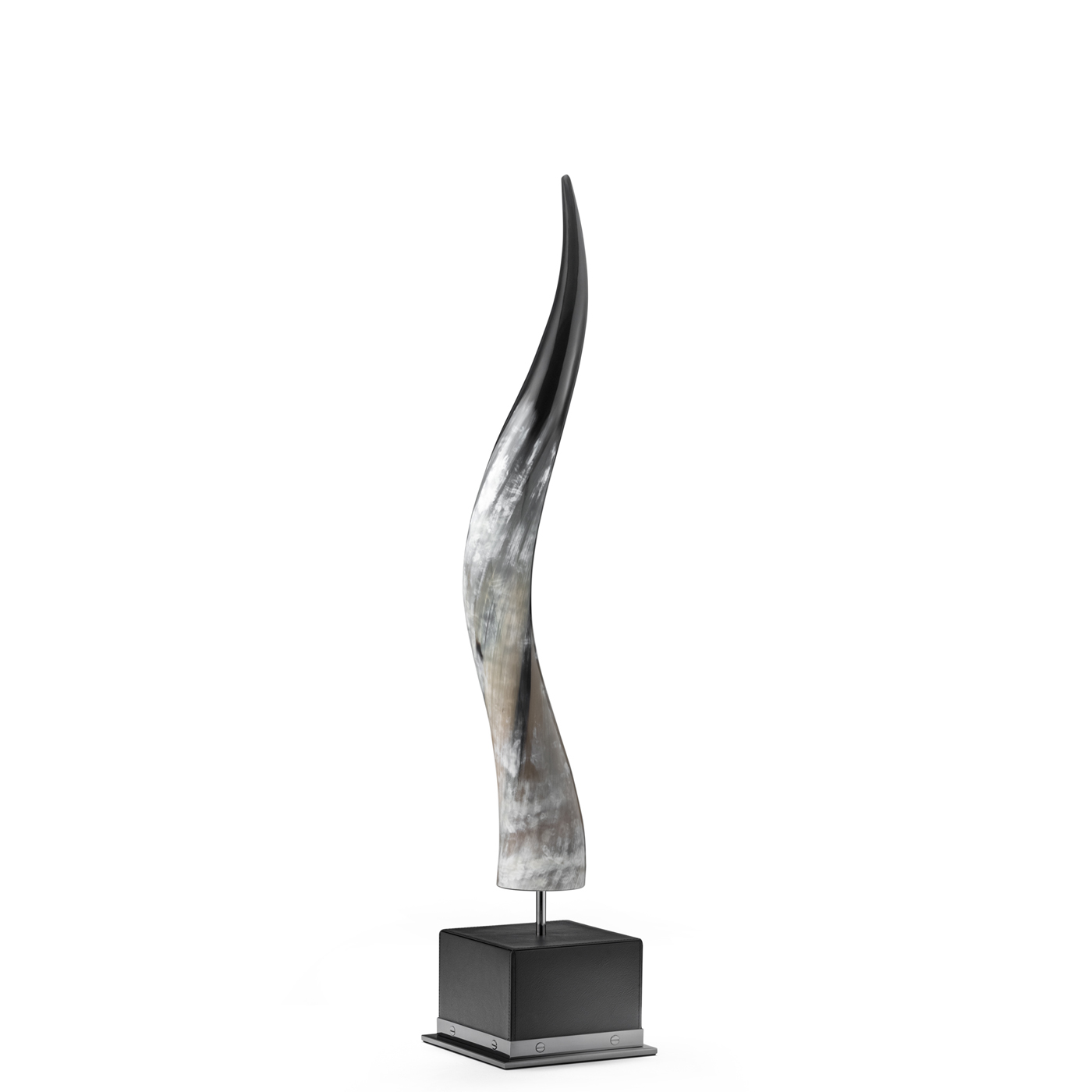 Sculptures - Andromeda sculpture in horn and black leather - Arcahorn
