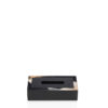 Office sets and smoking accessories - Geremia tissue box holder in horn and glossy black lacquered wood - detail - Arcahorn