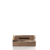 Office sets and smoking accessories - Geremia tissue box holder in horn and Canaletto walnut veneer - front - Arcahorn