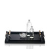 Tableware - Isacco tray in horn and glossy black lacquered wood - Arcahorn