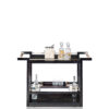 Trolleys and butlers serving tables - Elia trolley in glossy ebony and horn - Arcahorn