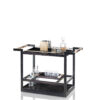 Trolleys and butlers serving tables - Elia trolley in glossy ebony and horn - side - Arcahorn