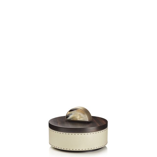 Picture frames and boxes - Agneta box in horn, leather and Amara ebony veneer mod. 4482 - Arcahorn