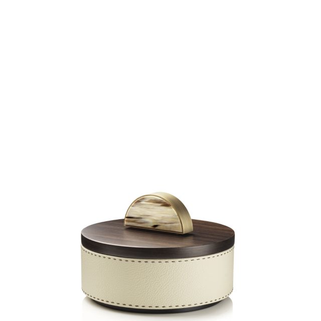 Cornici e scatole - Agneta scatola in pelle ed ebano amara 4483 A - Arcahorn