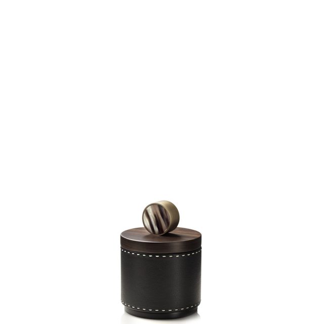 Picture frames and boxes - Agneta box in horn, leather and Amara ebony veneer mod. 4485 - Arcahorn