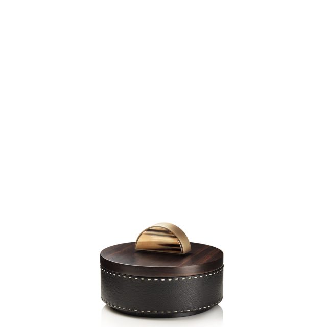 Picture frames and boxes - Agneta box in horn, leather and Amara ebony veneer mod. 4487 - Arcahorn