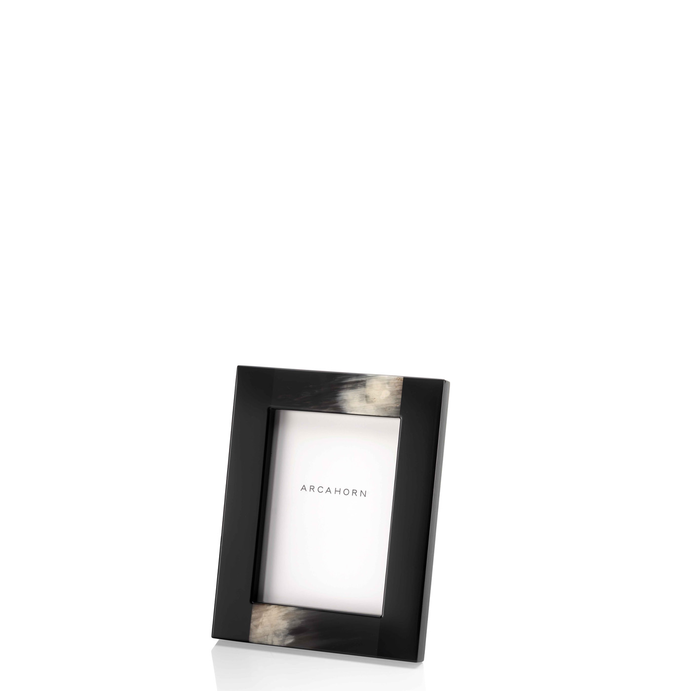 Picture frames and boxes - Medea picture frame in horn and glossy black lacquered wood - Arcahorn