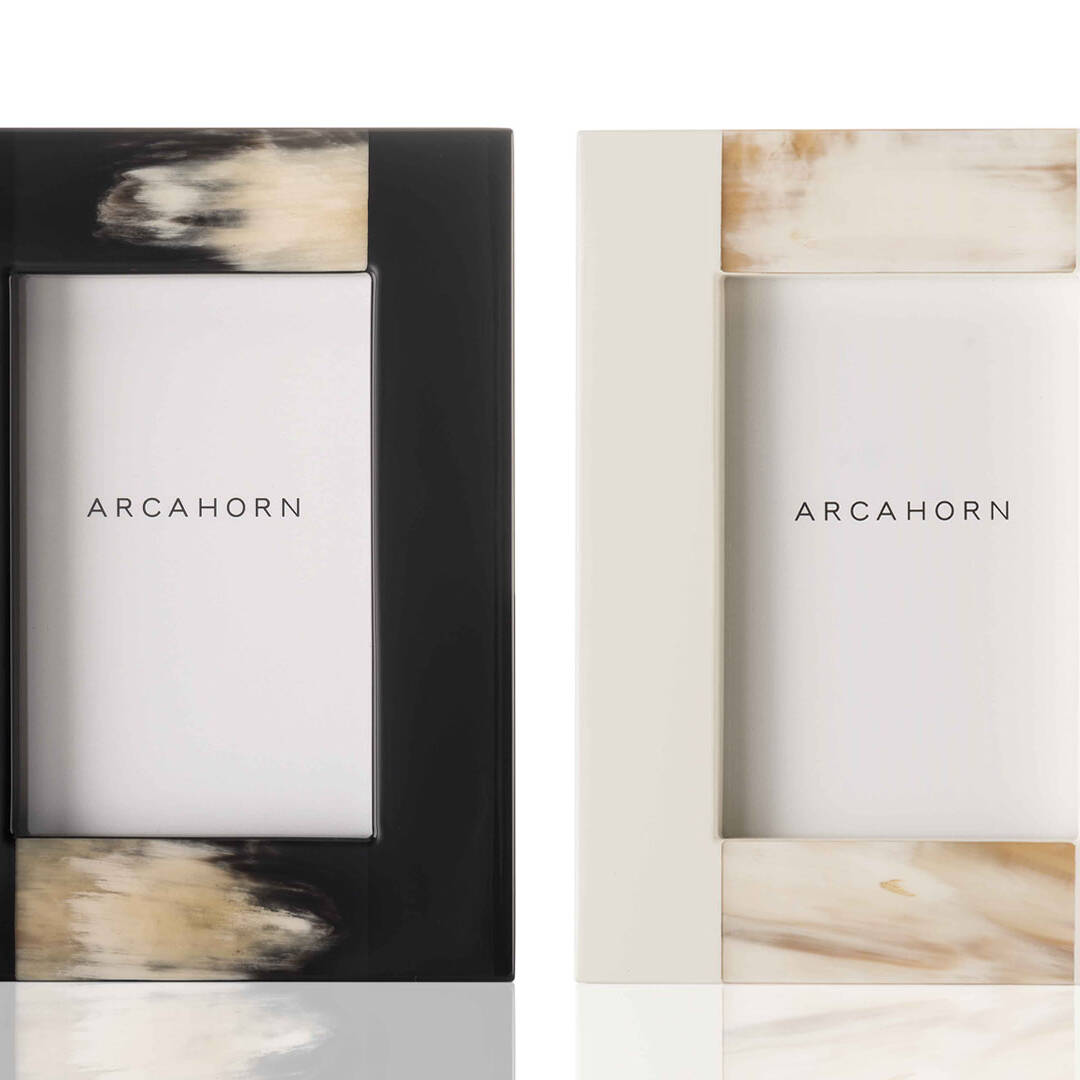 Picture frames and boxes - Medea picture frames in horn and glossy lacquered wood - Arcahorn