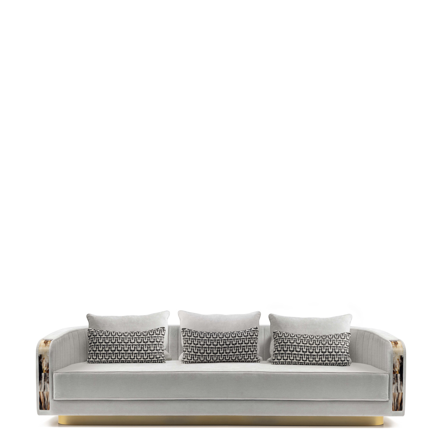 Sofas and seats - Afrodite sofa in Belsuede fabric with horn armrests - Arcahorn
