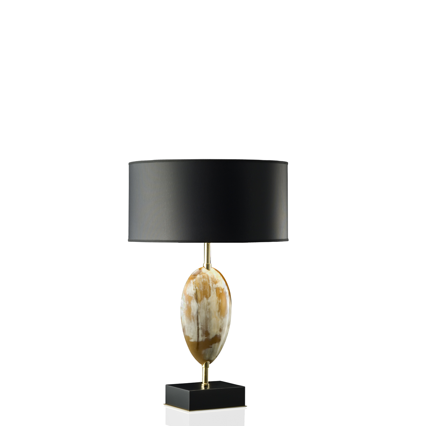 Lamps - Eclisse table lamp in horn and 24k gold plated brass - Arcahorn