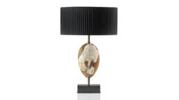 Lamps - Eclisse table lamp in matte horn and burnished brass - cover - Arcahorn