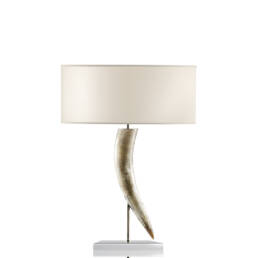 Lamps - Riace table lamp in horn and stainless steel - Arcahorn