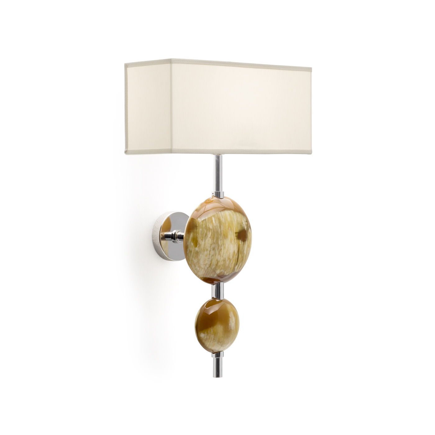 Lamps - Vittoria wall sconce in horn and stainless steel - Arcahorn