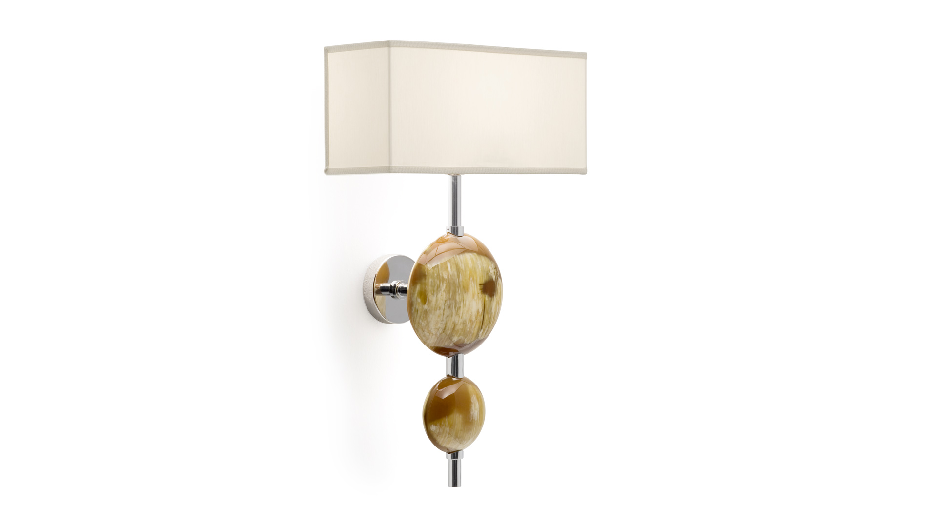Lamps - Vittoria wall sconce in horn and stainless steel - cover - Arcahorn