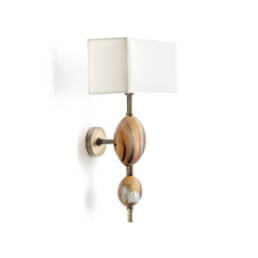 Lamps - Vittoria wall sconce in matte horn and burnished brass - Arcahorn