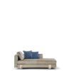 Sofas and seats - Adriano chaise longue in Lario velvet with horn details mod. 6038D - Arcahorn