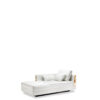 Sofas and seats - Adriano chaise longue with horn armrests and Grand Natté fabric - side - Arcahorn
