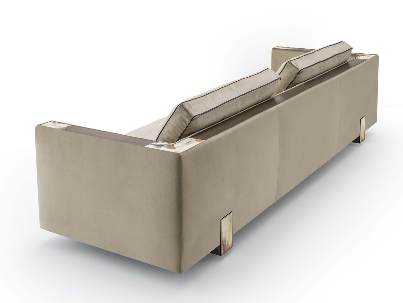 Sofas and seats - Adriano sofa in Lario velvet with horn details mod. 6035D - horizontal - Arcahorn