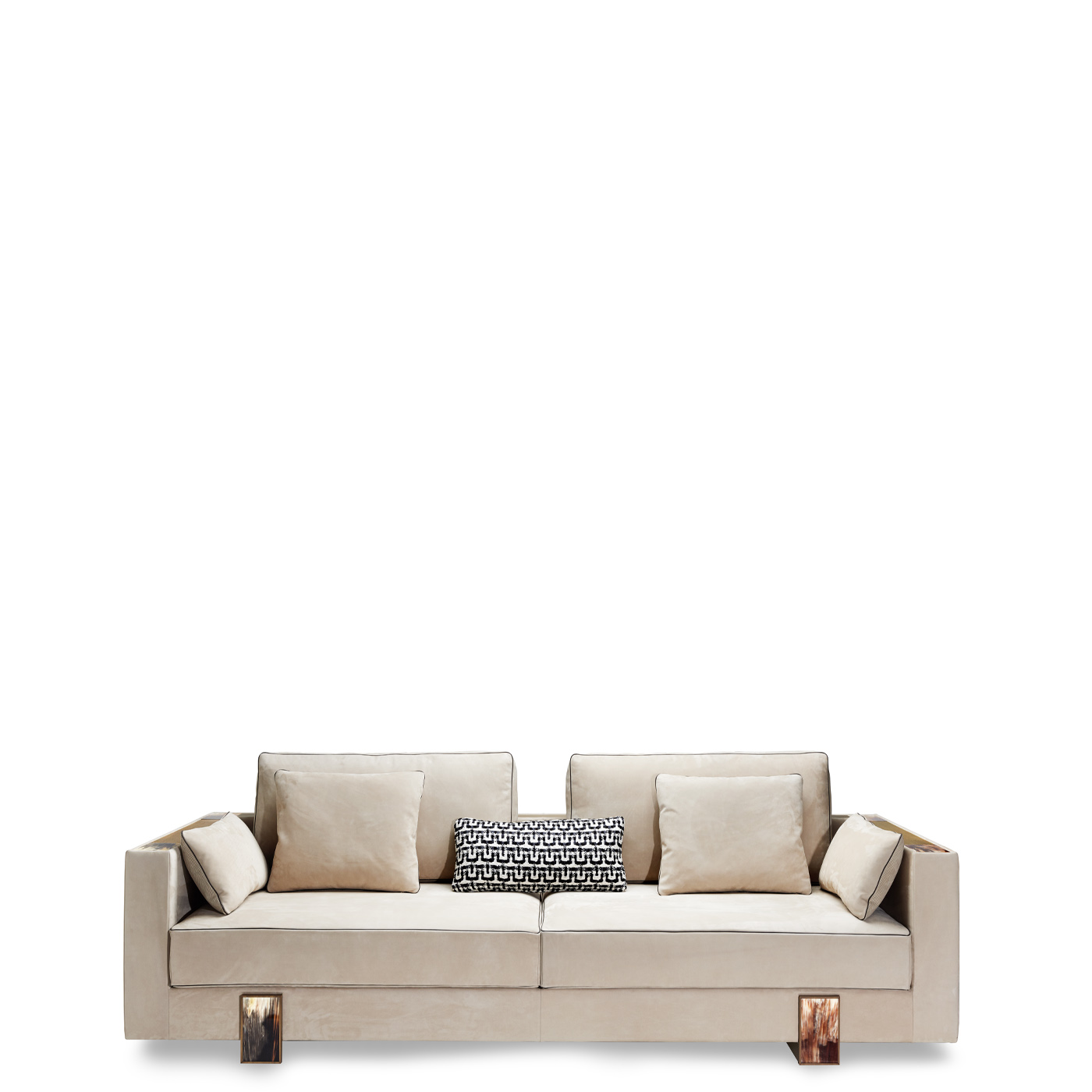 Sofas and seats - Adriano sofa in nabuk leather with horn details mod. 6036L - Arcahorn