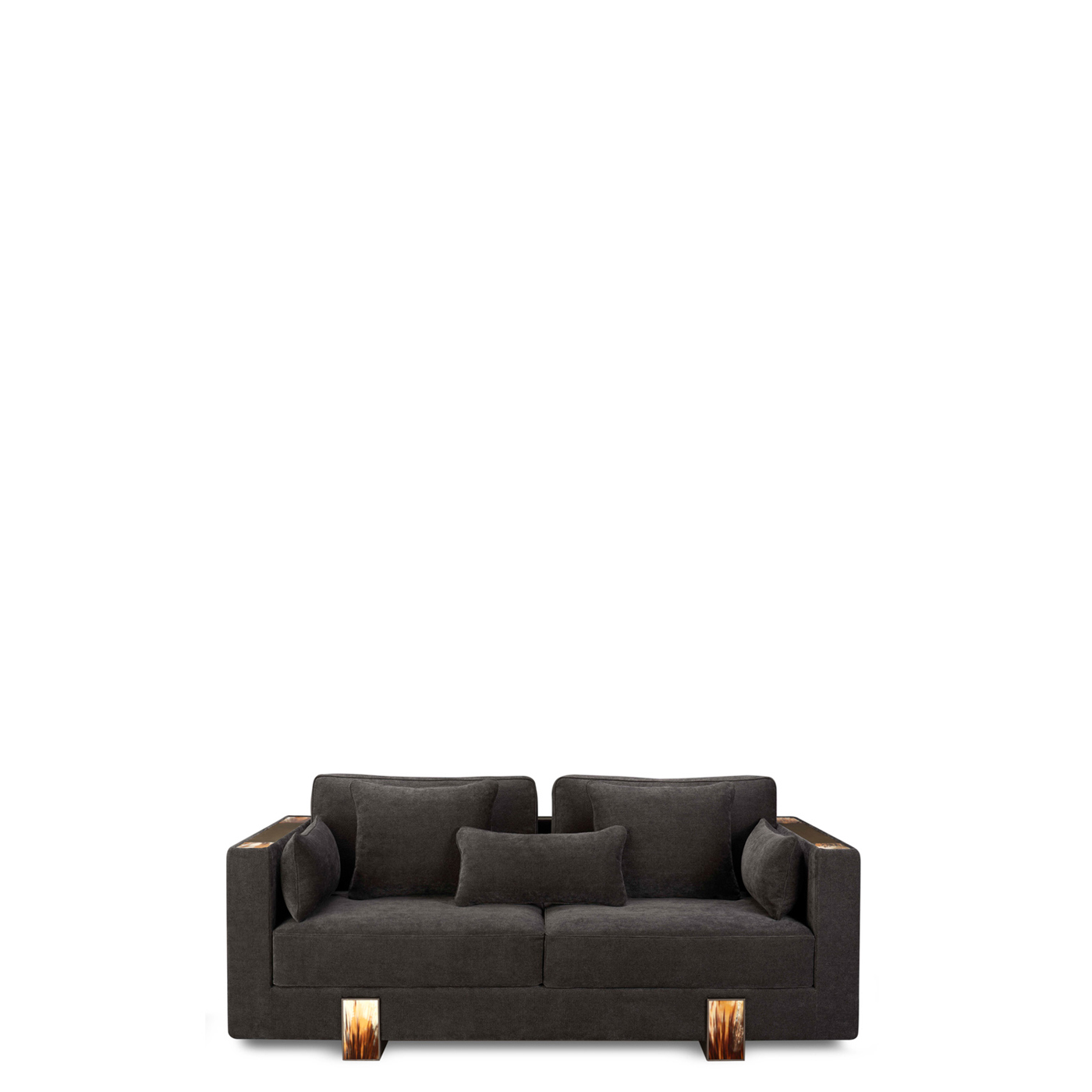 Sofas and seats - Adriano sofa in sub bear fabric with horn details mod. 6037B - Arcahorn