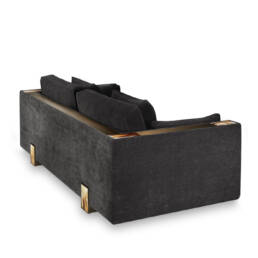 Sofas and seats - Adriano sofa in sub bear fabric with horn details mod. 6037B - detail- Arcahorn