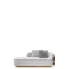 Sofas and seats - Afrodite chaise longue in Belsuede fabric with horn armrests mod. 7043B - Arcahorn