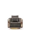 Sofas and seats - Afrodite armchair in Belsuede fabric with horn armrests - Arcahorn