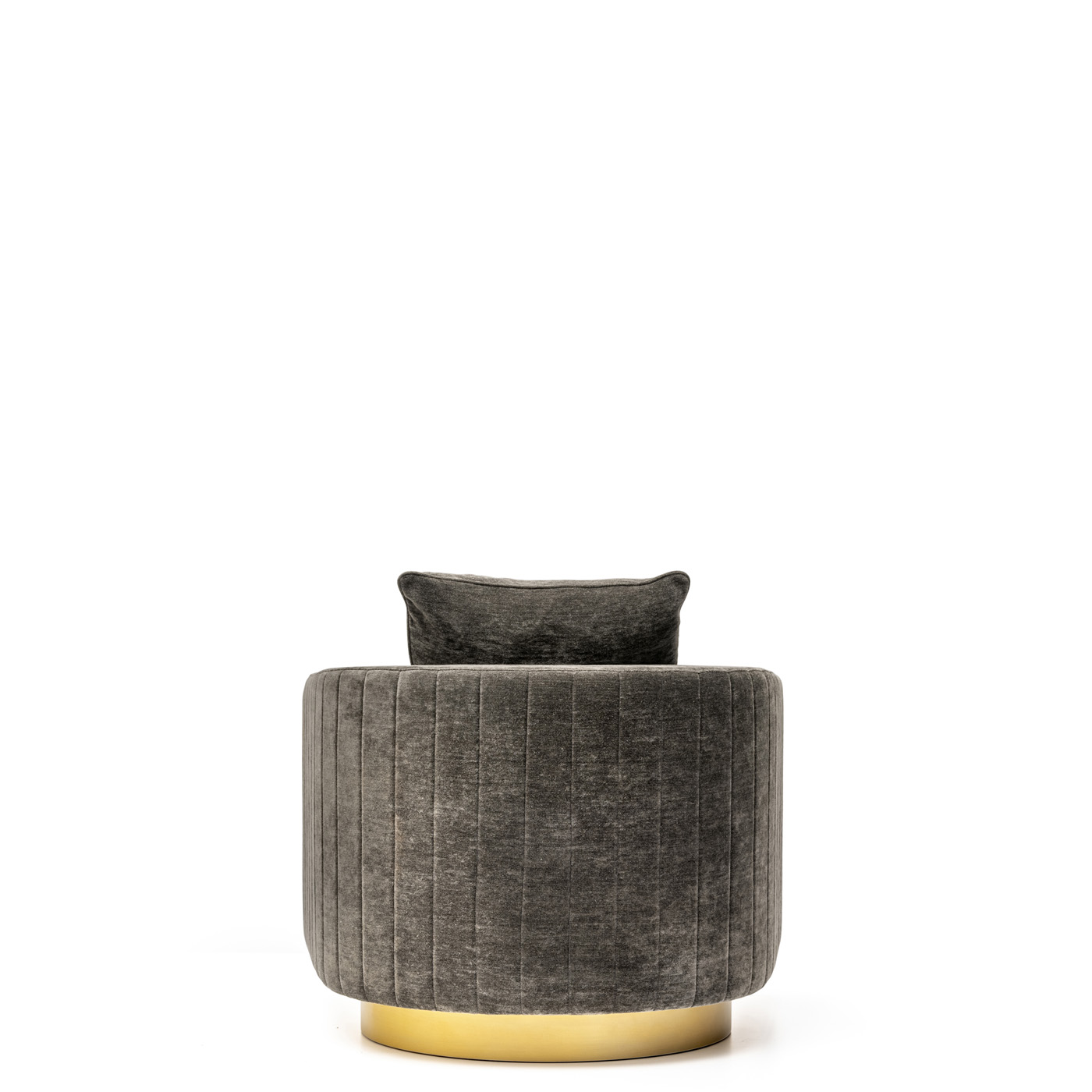 Sofas and seats - Afrodite armchair in Belsuede fabric with horn armrests - back - Arcahorn