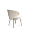 Sofas and seats - Circe chair in Splendido velvet Perla with details in horn 4433AC - side view - Arcahorn