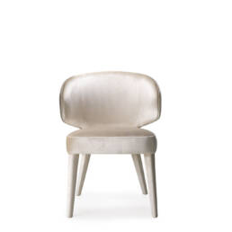 Sofas and seats - Circe chair in Splendido velvet Perla with details in horn mod. 4433AC - Arcahorn