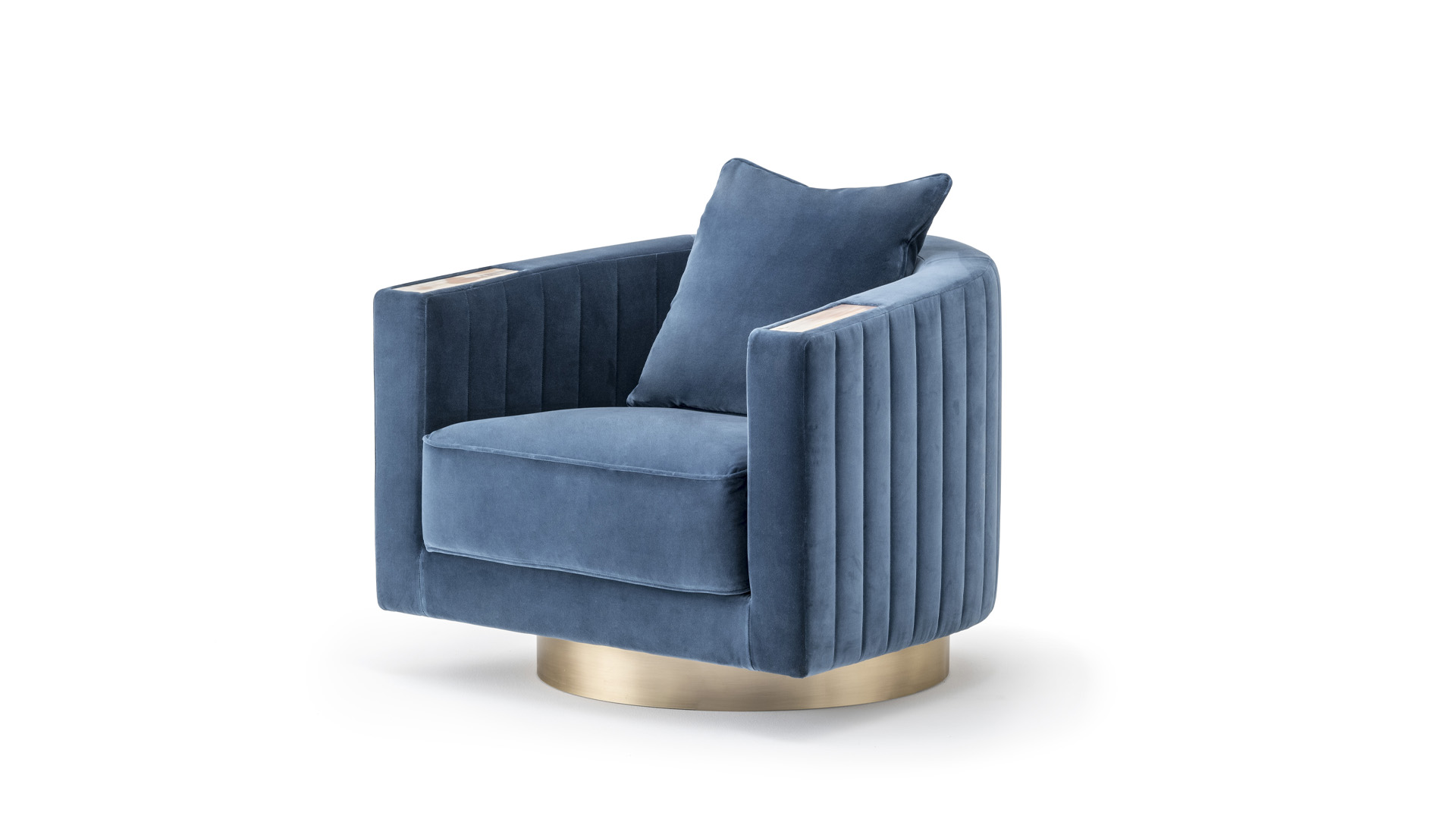Sofas and seats - Rachele armchair with horn details 6040 - cover - Arcahorn
