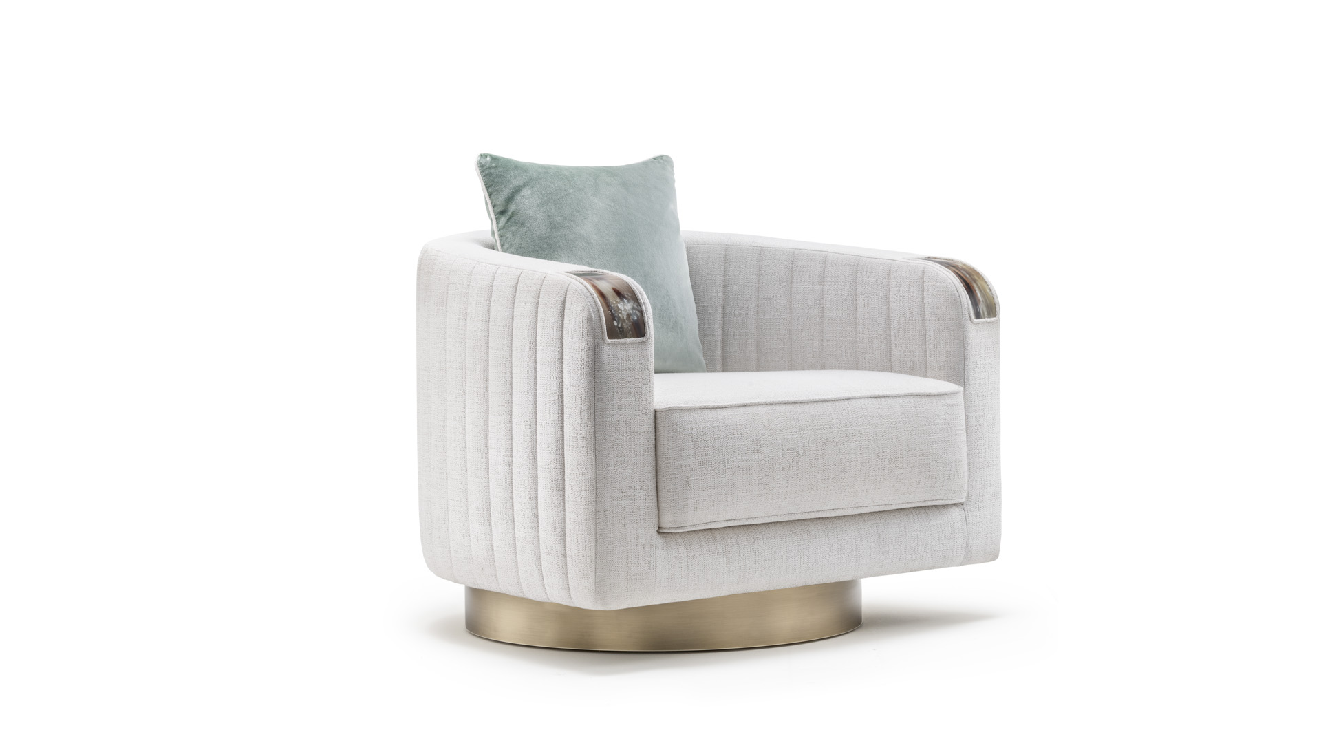 Sofas and seats - Rea armchair with horn armrests - cover - Arcahorn