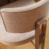 Sofas and seats - Sveva chair in Samsara fabric with horn inlays - detail - Arcahorn