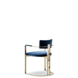 Sofas and seats - Sveva chair in velvet with horn inlays 6043D - Arcahorn