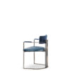 Sofas and seats - Sveva chair in leather with horn inlays 6043S - side view - Arcahorn