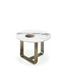 Tavoli e consolle - Apollo tavolino in marmo Dalmata e metallo brunito - Arcahorn