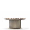 Tables and console tables - Nettuno console table in matte horn and burnished metal - Arcahorn