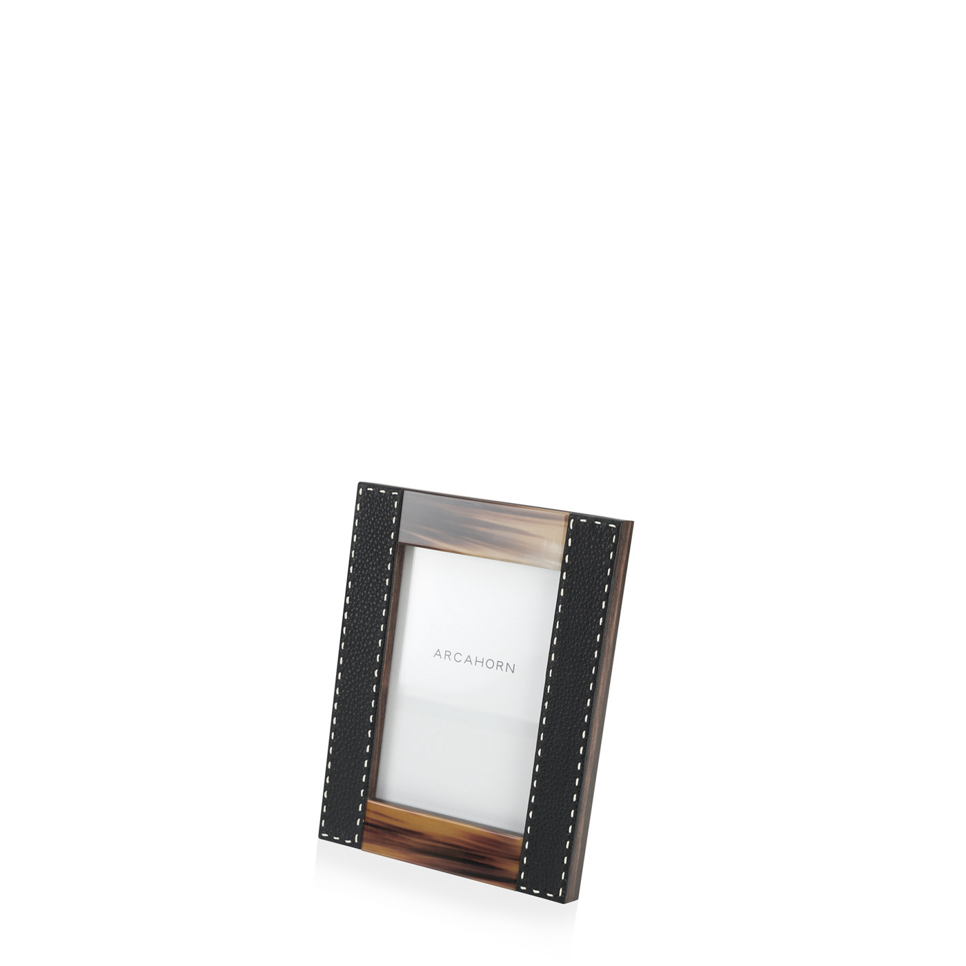Picture frames and boxes - Dorotea picture frames in horn and Onyx colour leather mod. 4461 - Arcahorn