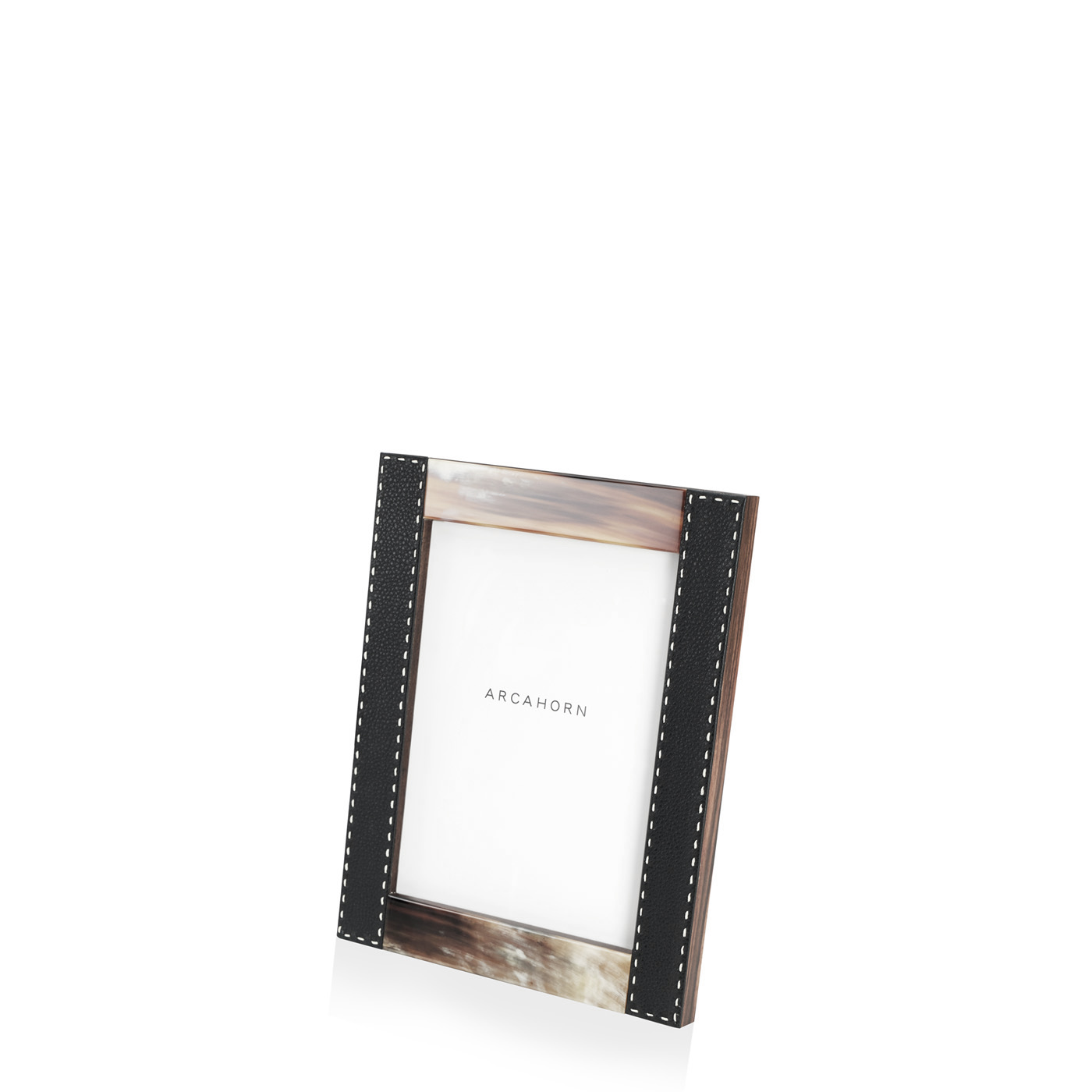 Picture frames and boxes - Dorotea picture frames in horn and Onyx colour leather mod. 4463 - Arcahorn