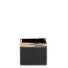 Bath accessories - Berenice toothbrush holder in horn and Onyx colour leather - Arcahorn