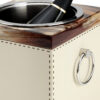 Tableware - Nives champagne bucket in horn and Ice-cream colour pebbled leather mod. 4455 - detail 2 - Arcahorn