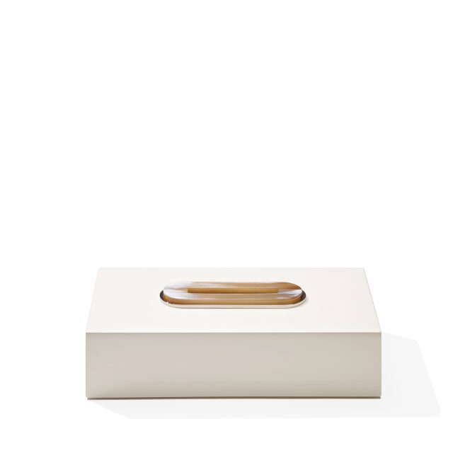 Ivory tissue box holder VELETTA